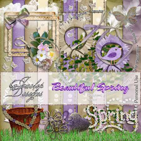 Скачать скрап-набор -  Beautiful spring / Прекрасная весна